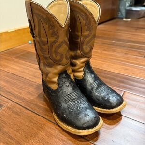Roper Kids Cowboy Boots in Black and Brown
